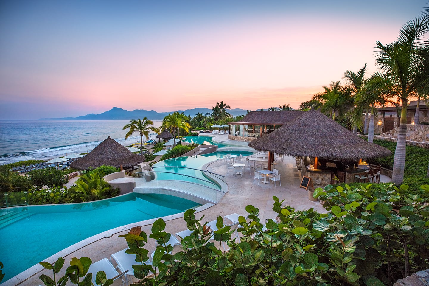 Kupuri Beach Club in Punta Mita with pools and luxury cabanas