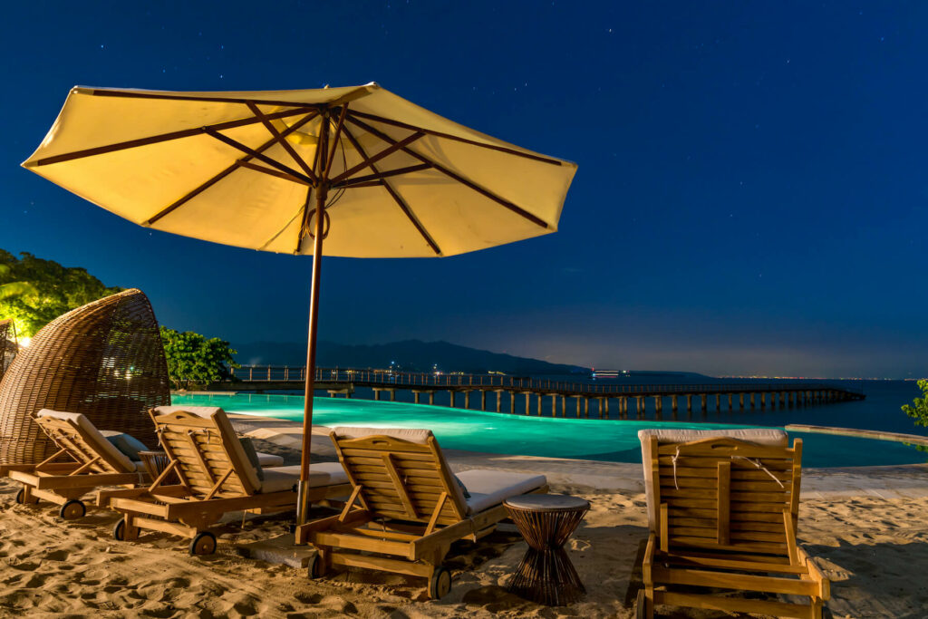 Luxurious Porta Fortuna Punta Mita villa rental, beautifully designed with ocean vistas and tropical landscaping.