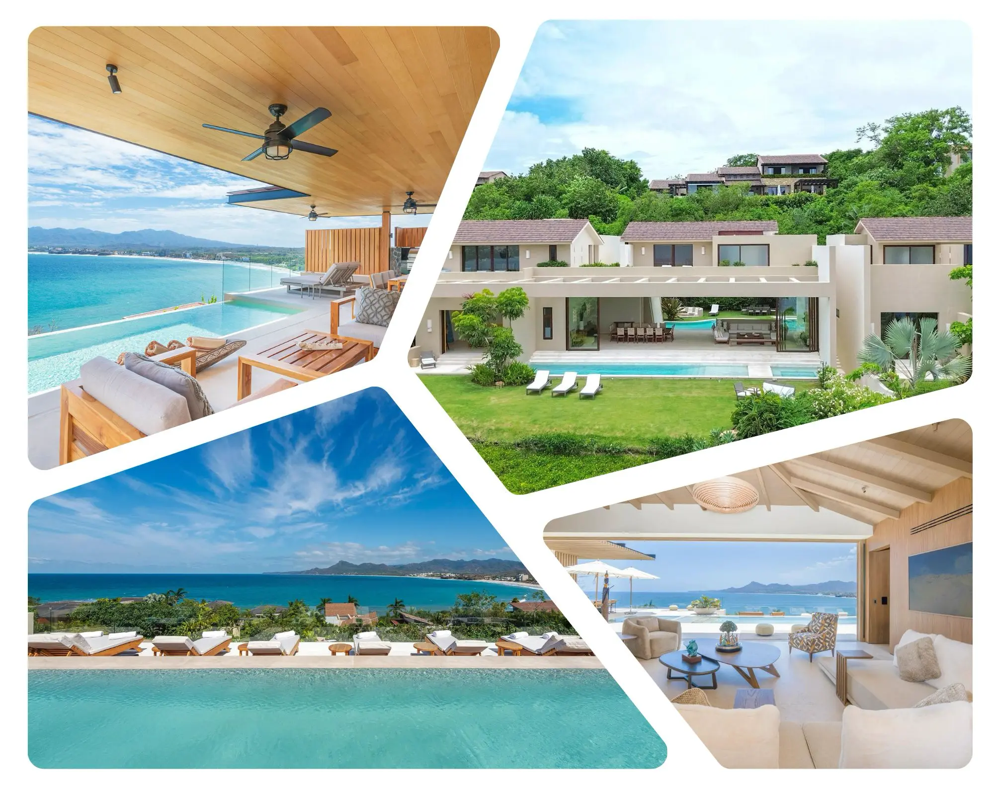 Luxury Iyari Villas at Punta Mita overlooking Litibu Bay with modern architecture and private plunge pools