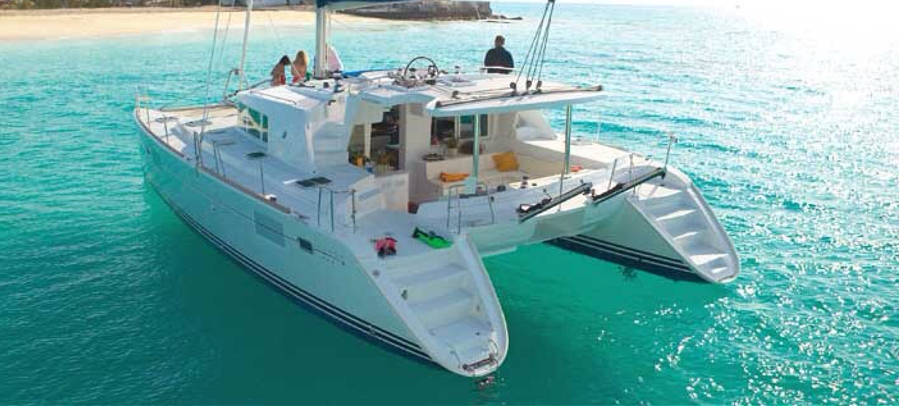 Luxury yacht charter at sunset on Banderas Bay near Punta Mita