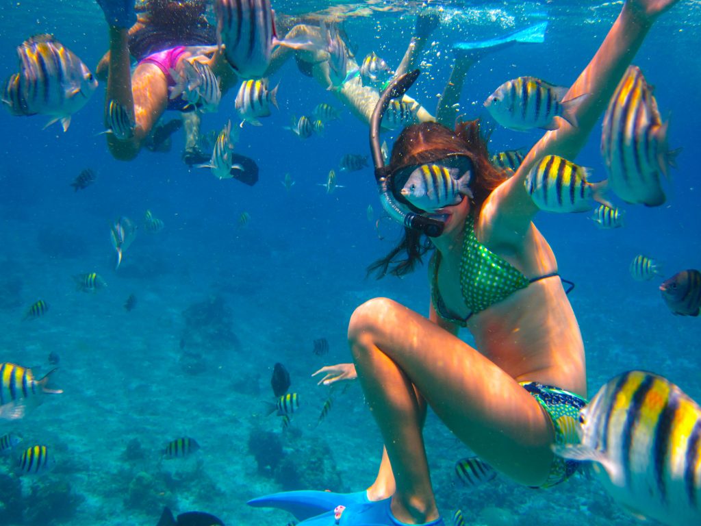 Chileno Bay snorkeling beach with reef fish and calm clear water along the Los Cabos Corridor